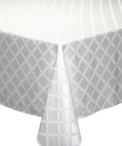 Lenox Table Linens Laurel Leaf White Tablecloth