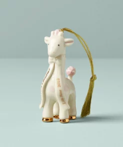 Lenox Pink Giraffe Baby's First Christmas Ornament