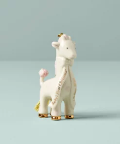 Lenox Pink Giraffe Baby's First Christmas Ornament