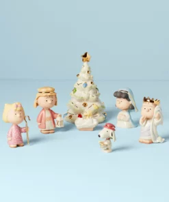 Lenox Nativity Peanuts 7-Piece Christmas Pageant Figurines