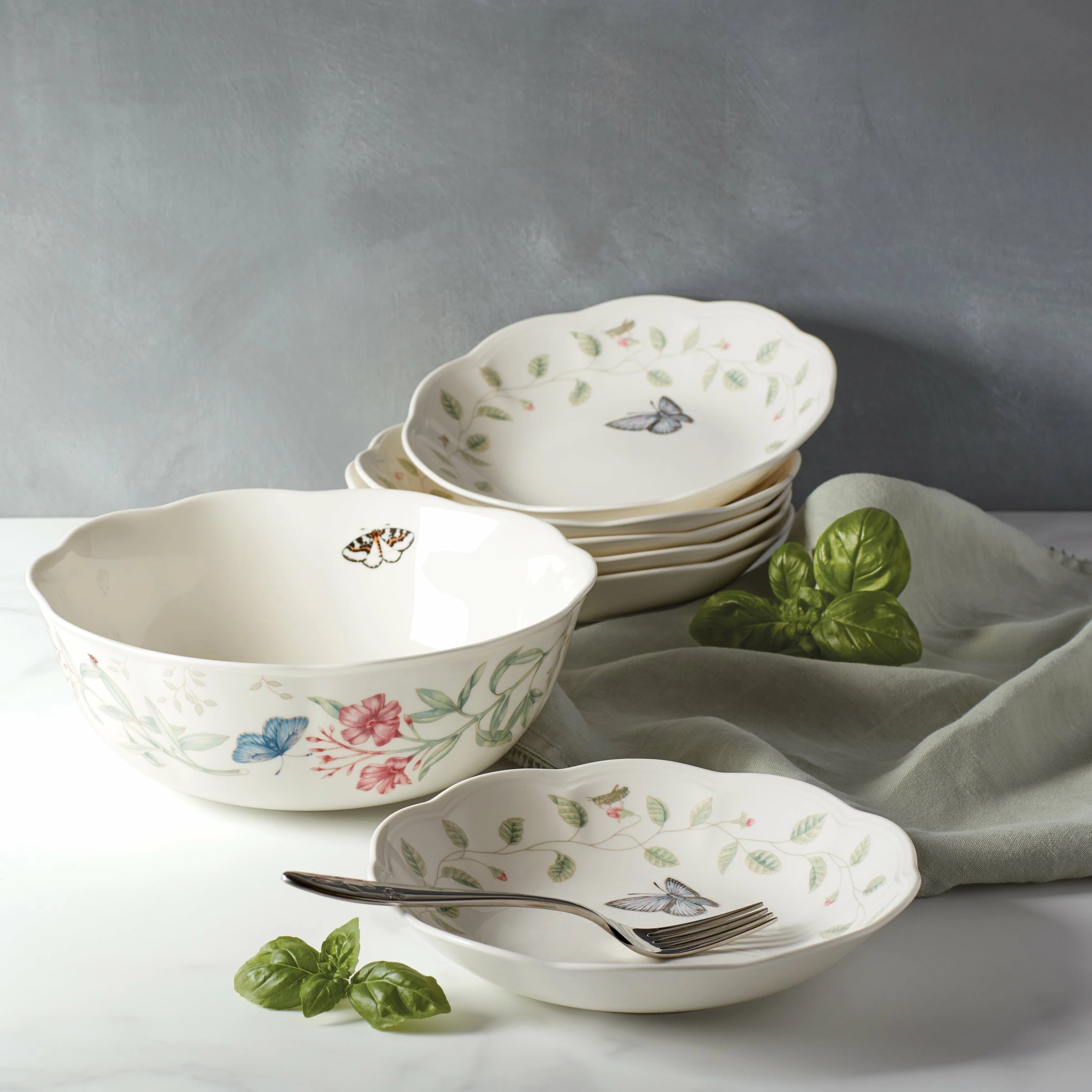 Lenox Butterfly Meadow 7-Piece Bowl Set Dinnerware