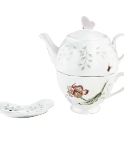 Lenox Dinnerware Butterfly Meadow 3-Piece Tea Set