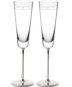 Kate Spade Drinkware Darling Point "Mr." And "Mrs." 2pc Champagne Flute
