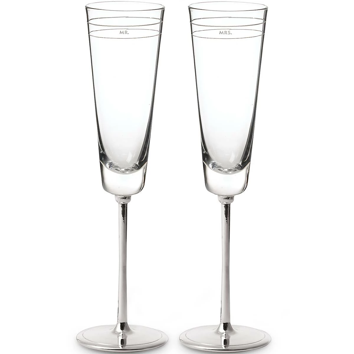 Kate Spade Drinkware Darling Point "Mr." And "Mrs." 2pc Champagne Flute