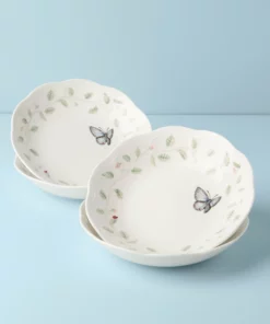 Lenox Butterfly Meadow 4-Piece Pasta Bowl Set Dinnerware