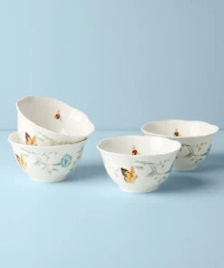 Lenox Butterfly Meadow 4-Piece Rice Bowl Set Dinnerware