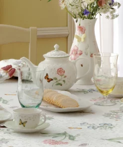 Lenox Butterfly Meadow 52" X 70" Tablecloth Table Linens