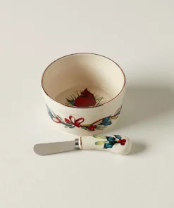 Lenox Dinnerware Winter Greetings™ Dip Bowl And Spreader
