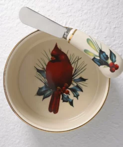 Lenox Dinnerware Winter Greetings™ Dip Bowl And Spreader