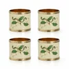 Lenox Holiday Nouveau 4-Piece Napkin Ring Set Table Linens