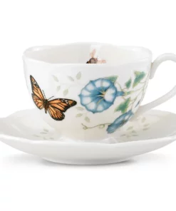 Lenox Dinnerware Butterfly Meadow Monarch Cup And Saucer
