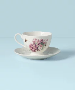 Lenox Butterfly Meadow Orange Sulphur Cup/Saucer