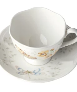 Lenox Dinnerware Butterfly Meadow Fritillary Cup And Saucer