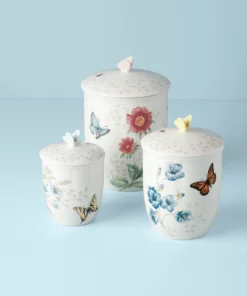 Lenox Dinnerware Butterfly Meadow 3-Piece Canister Set