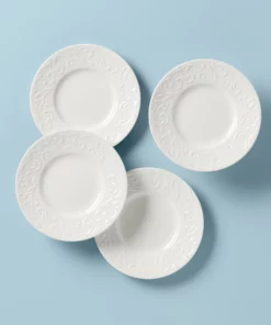 Lenox Opal Innocence Carved 4-pc 7" Dessert Plate Set