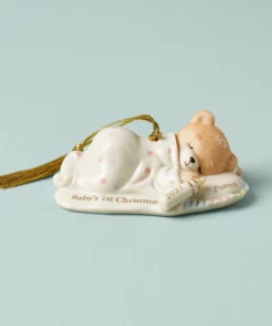 Lenox Personalized Ornaments Baby's First Cuddles & Hugs Bear Ornament