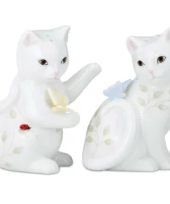 Lenox Dinnerware Butterfly Meadow Figural Kitten Salt And Pepper