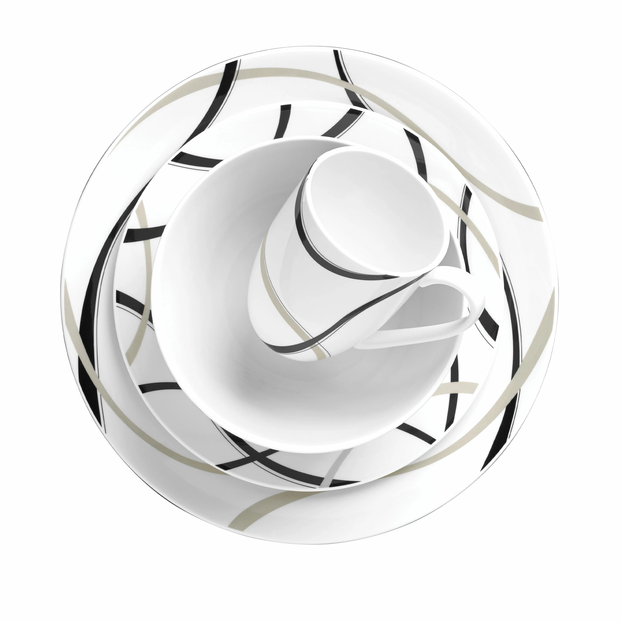 Lenox Vibe Black & Grey™ 4PC Place Setting Dinnerware