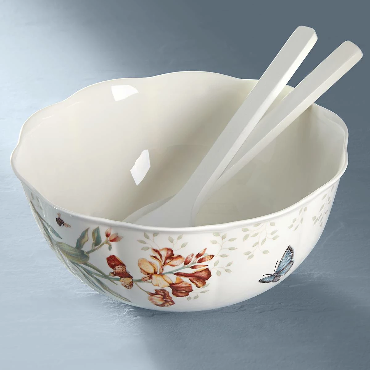 Lenox Dinnerware Butterfly Meadow Salad Bowl & Servers