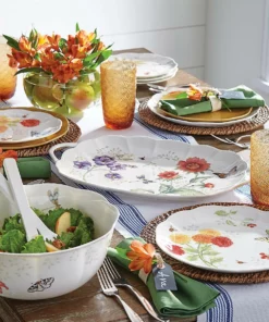 Lenox Dinnerware Butterfly Meadow Salad Bowl & Servers
