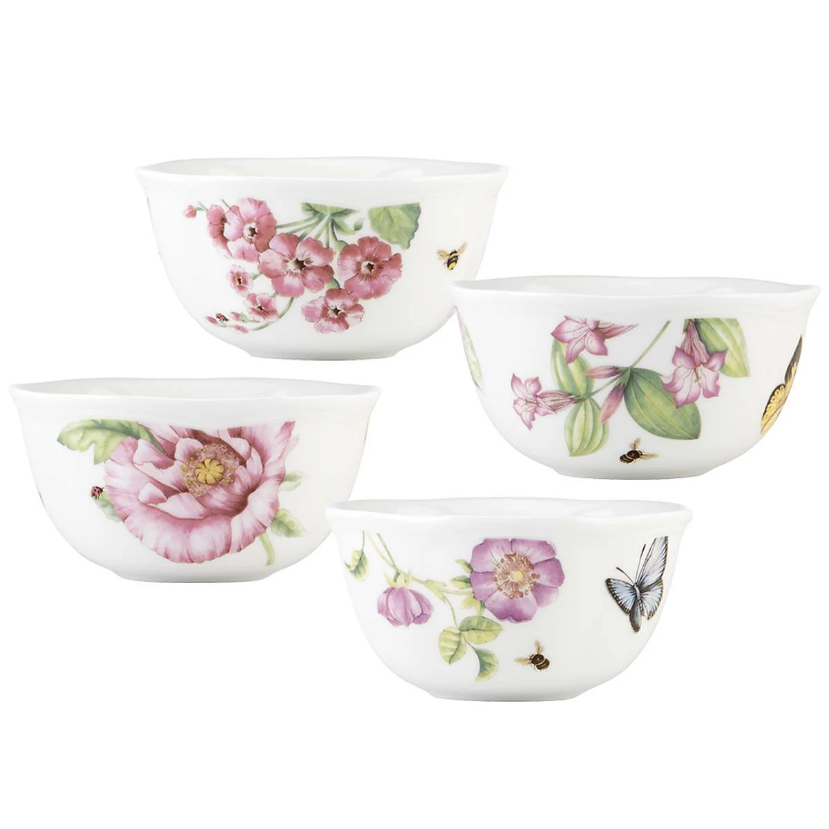 Lenox Dinnerware Butterfly Meadow Bloom® 4pc Dessert Bowl Set