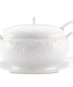 Lenox Dinnerware Opal Innocence Carved™ 3pc Soup Tureen Set