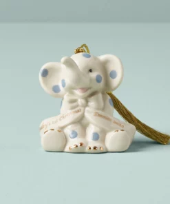Lenox Baby's First Christmas Blue Elephant Ornament