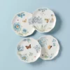 Lenox Dinnerware Butterfly Meadow Blue 4-Piece Dessert Plate Set