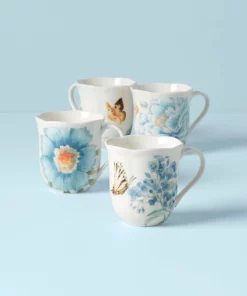 Lenox Dinnerware Butterfly Meadow Blue® 4-piece Mug Set