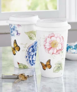 Lenox Butterfly Meadow Thermal Travel Mug Drinkware