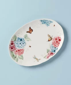 Lenox Butterfly Meadow Hydrangea® 16" Oval Platter Dinnerware