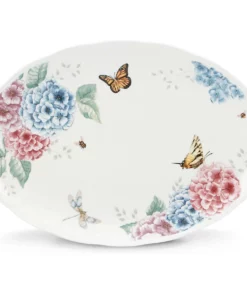 Lenox Butterfly Meadow Hydrangea® 16" Oval Platter Dinnerware