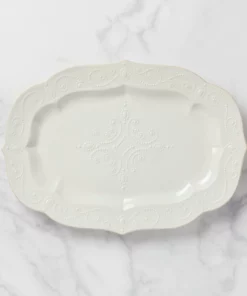 Lenox French Perle Whiteâ„¢ 18.5" Serving Platter Dinnerware
