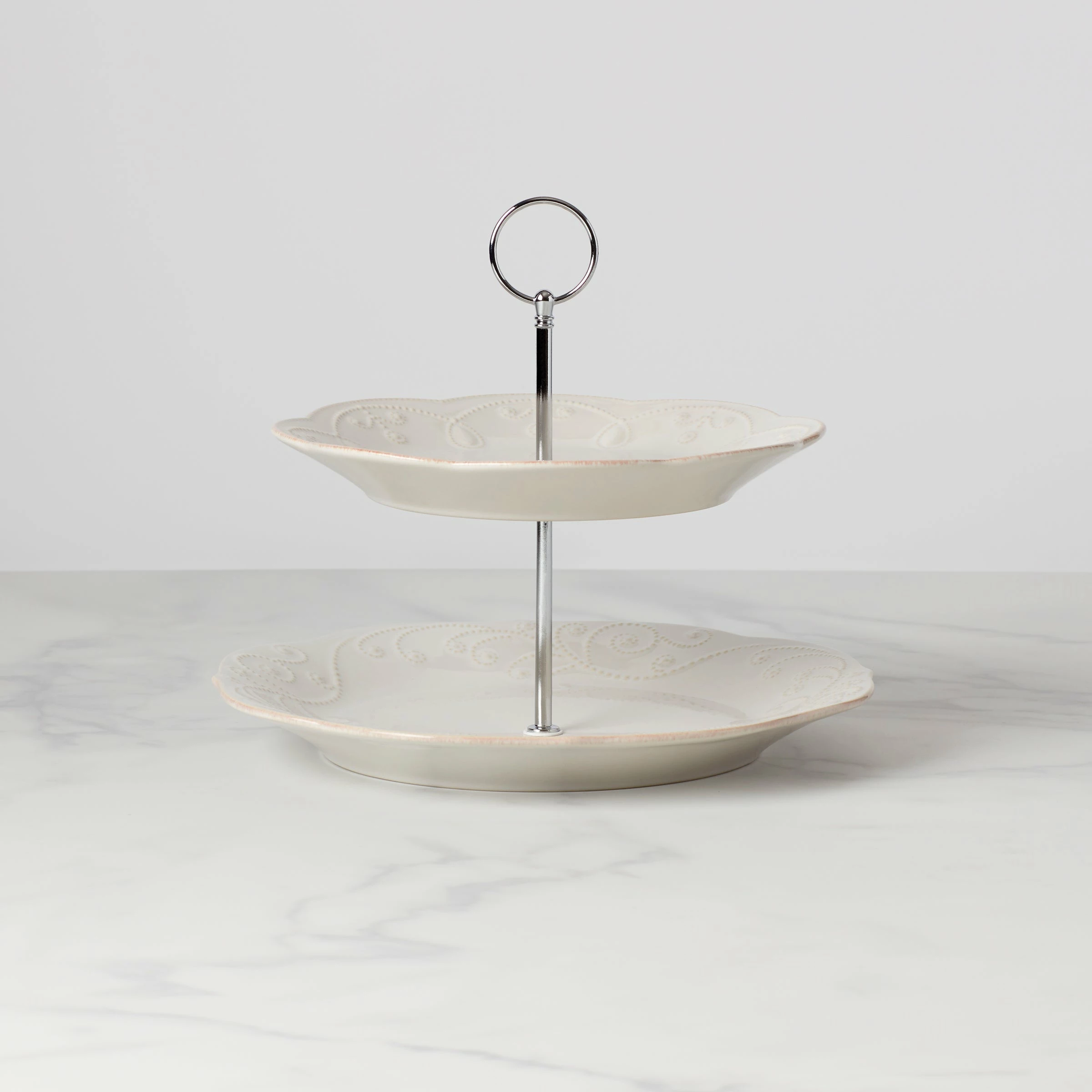 Lenox Dinnerware French Perle White™ 2-tiered Server