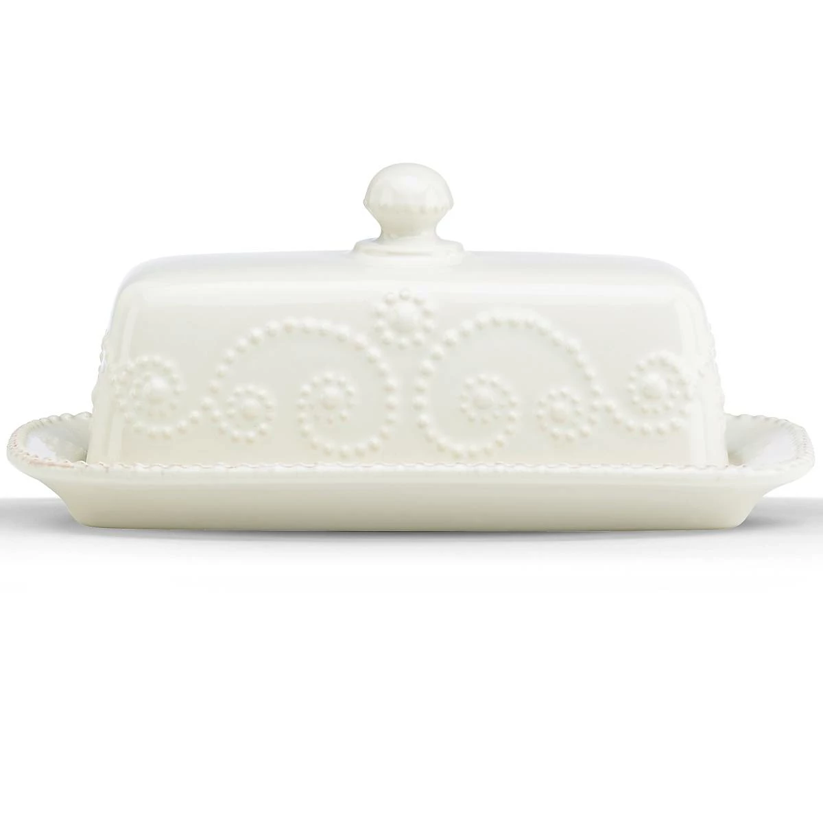 Lenox French Perle White™ Covered Butter Dish