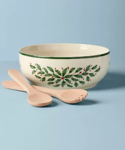 Lenox Holiday Salad Bowl & Servers Dinnerware