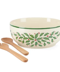 Lenox Holiday Salad Bowl & Servers Dinnerware