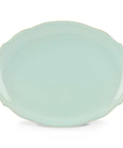 Lenox French Perle Bead 16" Oval Serving Platter Dinnerware