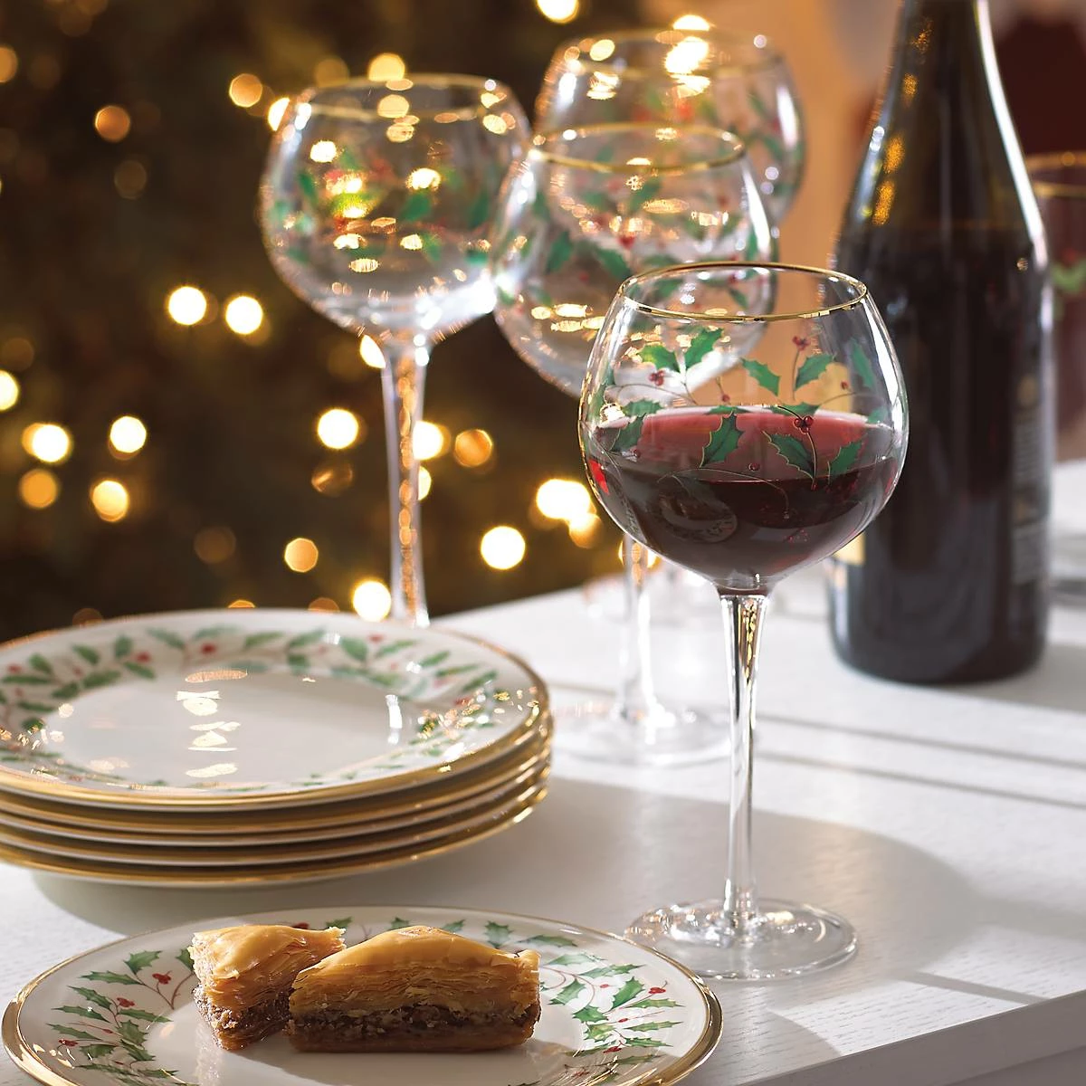 Lenox Holiday 4-Piece Wine Glass Set