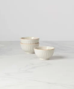 Lenox French Perle Groove™ 3pc Mini Bowl Set Dinnerware