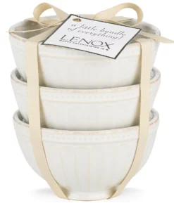 Lenox French Perle Groove™ 3pc Mini Bowl Set Dinnerware