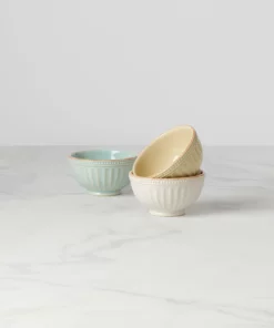 Lenox French Perle Groove™ 3pc Mini Bowl Set Dinnerware