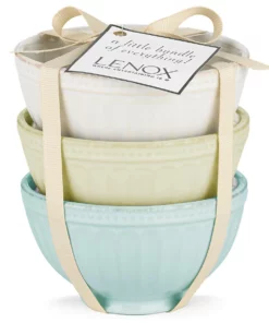 Lenox French Perle Groove™ 3pc Mini Bowl Set Dinnerware