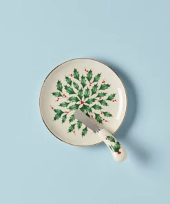 Lenox Dinnerware Hosting The Holidays Cheese Plate & Knife Set