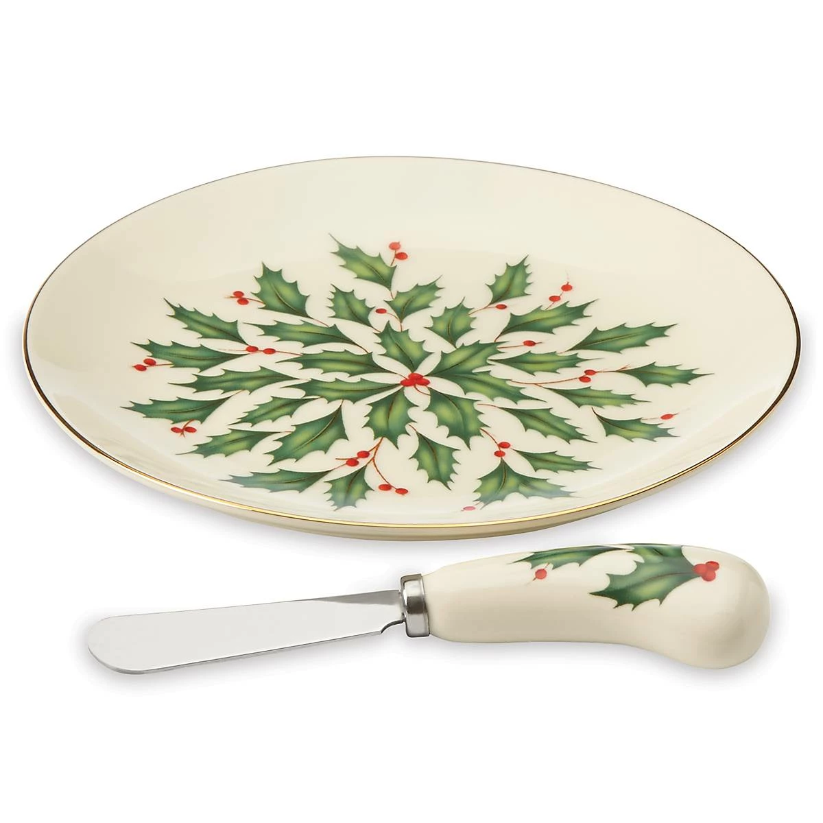 Lenox Dinnerware Hosting The Holidays Cheese Plate & Knife Set