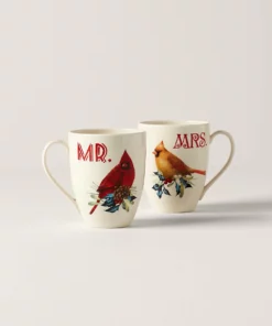 Lenox Winter Greeting® 2-piece Mr & Mrs Mug Set Dinnerware