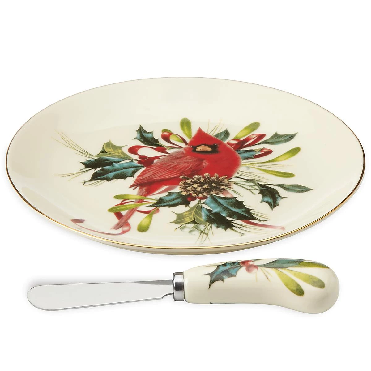Lenox Winter Greetings⢠Cheese Plate And Knife Set