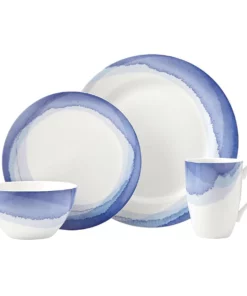 Lenox Dinnerware Indigo Watercolor 4-piece Place Setting