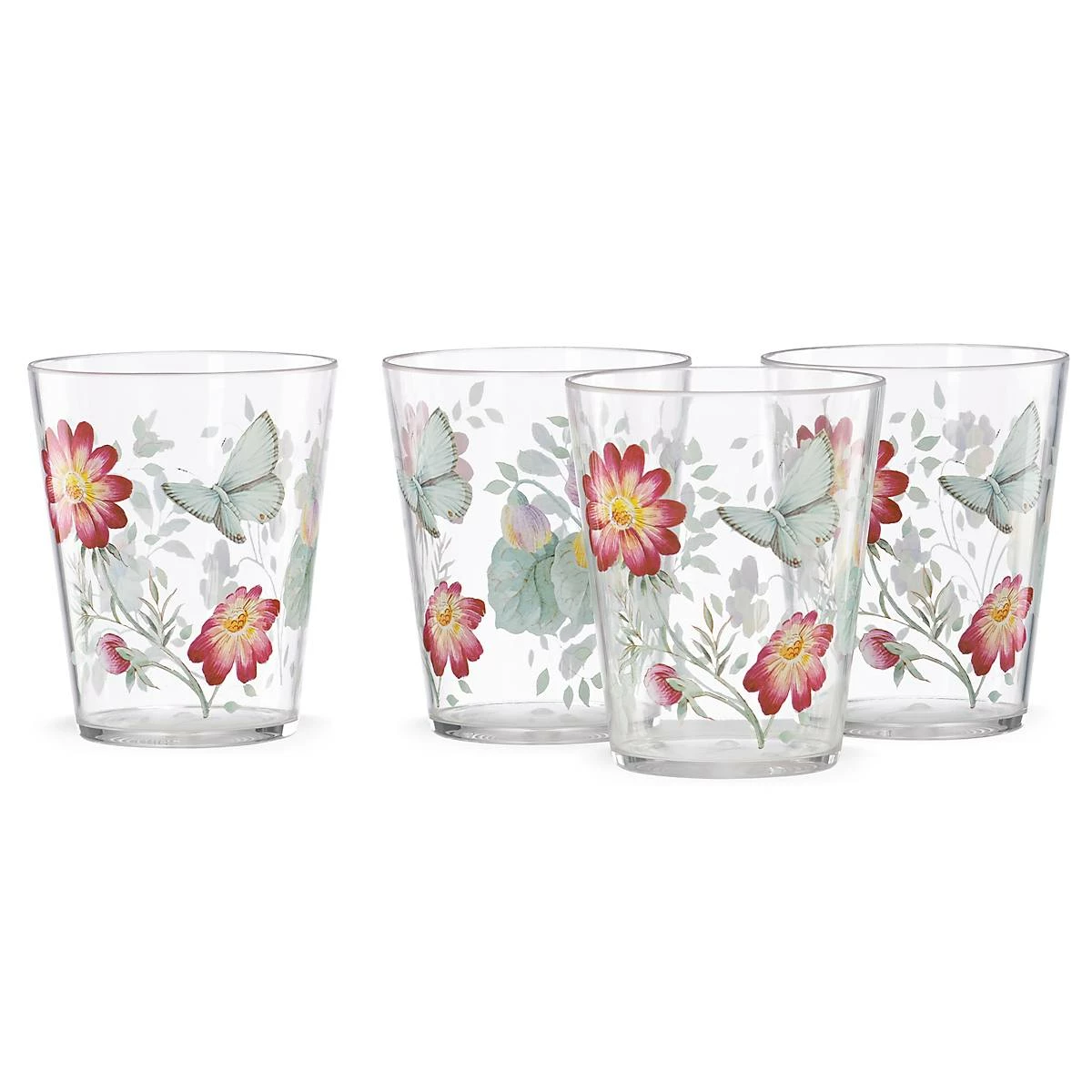 Lenox Drinkware Butterfly Meadow Acrylic Double Old Fashioned Set