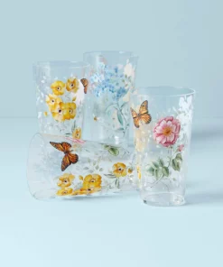 Lenox Butterfly Meadow Acrylic 4-Piece Highball Glass Se Drinkware